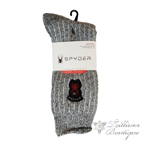 Spyder Heat Men's Socks Comfort Welt 1 Pair NWT - Picture 2 of 7